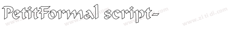 PetitFormal script字体转换